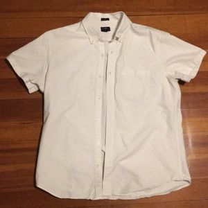 J Crew white button down short sleeve